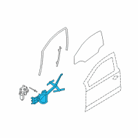 OEM 2009 Saturn Astra Front Side Door Window Regulator Diagram - 93178695