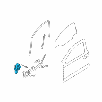 OEM 2008 Saturn Astra Motor, Front Side Door Window Regulator Diagram - 94712391