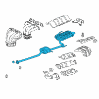 OEM Honda Accord Muffler Set, Exhuast Diagram - 18030-SDN-A10