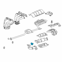 OEM 2005 Honda Accord Rubber, Exhuast Mounting Diagram - 18215-SDA-A11