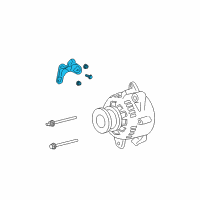 OEM Dodge Ram 1500 Bracket-ALTERNATOR And Compressor Diagram - 53032387AA