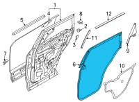 OEM Nissan Rogue Weatherstrip-Rear Door, LH Diagram - 82831-6RR0A