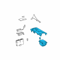 OEM 2011 Lexus IS350 Panel Sub-Assembly, Console Diagram - 58804-53152-C0