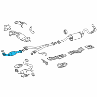 OEM 2020 Toyota Tacoma Converter & Pipe Diagram - 17410-0P560