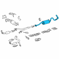 OEM 2014 Toyota Tacoma Muffler & Pipe Diagram - 17430-0C111