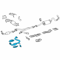 OEM 2021 Toyota Tacoma Converter & Pipe Diagram - 17450-0P360