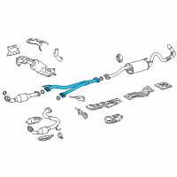 OEM Toyota Tacoma Center Pipe Diagram - 17420-0P440