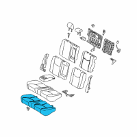 OEM Toyota Prius Seat Cushion Pad Diagram - 71503-47051