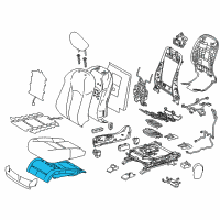 OEM Lexus RX350 Pad, Front Seat Cushion Diagram - 71511-0E150