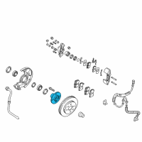 OEM Kia Rio Front Wheel Hub Assembly Diagram - 51750FD000