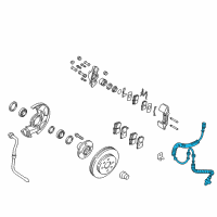 OEM Kia Rio Sensor-Abs Front Wheel Diagram - 95670FD100