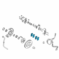 OEM Kia Rio Pad Sub Set, Front Diagram - K0BA23328Z