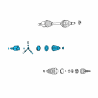 OEM 2002 Saturn Vue Joint Kit, Front Wheel Drive Shaft Tri-Pot Diagram - 22674179