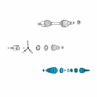 OEM 2005 Saturn Vue Joint Kit, Front Wheel Drive Shaft C/V Diagram - 22720721