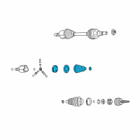 OEM 2005 Saturn Vue Boot Kit, Front Wheel Drive Shaft Tri-Pot Joint Diagram - 15802955