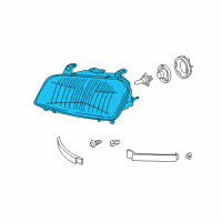 OEM 1996 Toyota RAV4 Passenger Side Headlight Unit Assembly Diagram - 81105-42060