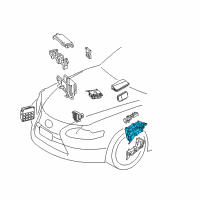 OEM Lexus IS300 Holder, Connector Diagram - 82666-30C30