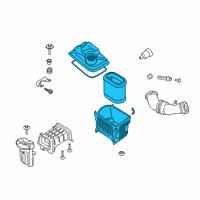 OEM Ford F-350 Super Duty Air Cleaner Assembly Diagram - HC3Z-9600-D