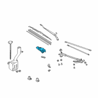 OEM Honda CR-V Motor, Front Wiper Diagram - 76505-S04-G01