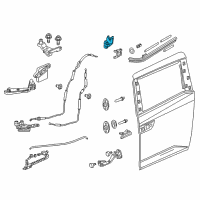 OEM Male Assy., L. Slide Door Center Roller Diagram - 72561-TK8-A01