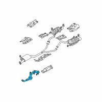 OEM Hyundai Santa Fe Front Exhaust Pipe Diagram - 28610-0W350