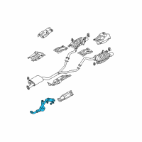 OEM 2007 Hyundai Santa Fe Front Exhaust Pipe Diagram - 28610-0W350