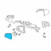 OEM 2021 Ford Mustang Mirror Glass Diagram - FR3Z-17K707-A