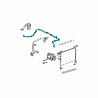 OEM 2002 Oldsmobile Bravada Tube, A/C Evaporator Diagram - 15064837