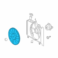 OEM Toyota Yaris Fan Blade Diagram - 16361-21090