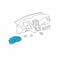 OEM 2012 Cadillac CTS Cluster Assembly Diagram - 22822939