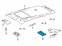 OEM Toyota Corolla Cross Map Lamp Assembly Diagram - 81240-48040-B0