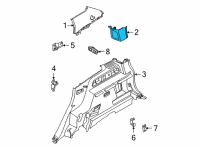 OEM 2021 Ford Bronco Sport TRIM - "D" PILLAR Diagram - M1PZ-7831010-AA