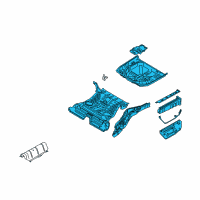 OEM Mercury Floor Pan Assembly Diagram - 8G1Z-5411215-BA