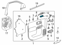 OEM 2020 GMC Sierra 3500 HD Window Switch Diagram - 84731703