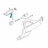 OEM BMW 323Ci Fuel Door Hinge Diagram - 51171151955