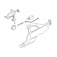 OEM BMW 535i Emergency Mechanism Pulling Strip Diagram - 51-25-8-234-140