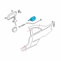 OEM 2001 BMW 325xi Filler Flap Actuator Diagram - 67-11-6-988-090