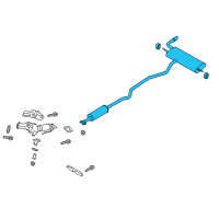 OEM 2020 Ford Fusion Muffler & Pipe Diagram - DS7Z-5230-N