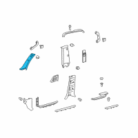 OEM 2013 Lexus LX570 GARNISH Assembly, Front Pillar Diagram - 62210-60310-A0