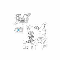 OEM 2005 Toyota Matrix Relay Box Relay Diagram - 88263-08010