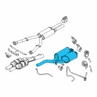 OEM BMW 745Li Rear Exhaust Flap Muffler Diagram - 18-10-7-511-042