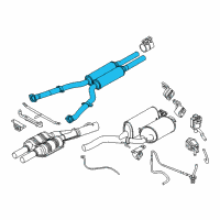 OEM 2005 BMW 745Li Front Pipe Diagram - 18-30-7-567-168