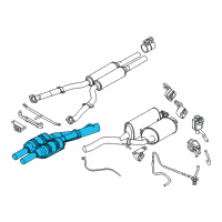 OEM 2007 BMW 750Li Centre Muffler Diagram - 18-30-7-567-173