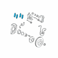 OEM 2008 Lexus ES350 Front Disc Brake Pad Kit Diagram - 04465-06100