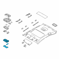 OEM 2018 Hyundai Sonata Room Lamp Assembly Diagram - 92850-C2200-ZPP