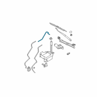 OEM Hyundai Santa Fe Hose & Connector Assembly-Windshield Washer Diagram - 98660-2B000