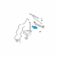 OEM 2009 Hyundai Santa Fe Windshield Wiper Motor Assembly Diagram - 98110-2B000