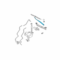 OEM 2009 Hyundai Santa Fe Windshield Wiper Arm Assembly(Driver) Diagram - 98310-2B000