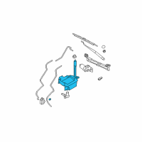 OEM 2008 Hyundai Santa Fe Windshield Washer Reservoir Assembly Diagram - 98620-2B000