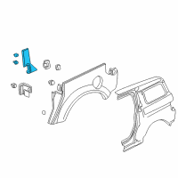 OEM 2010 Honda Element Garnish, L. Center Pillar *NH70* (BLACK GLOSS 20) Diagram - 75650-SCV-A01ZA